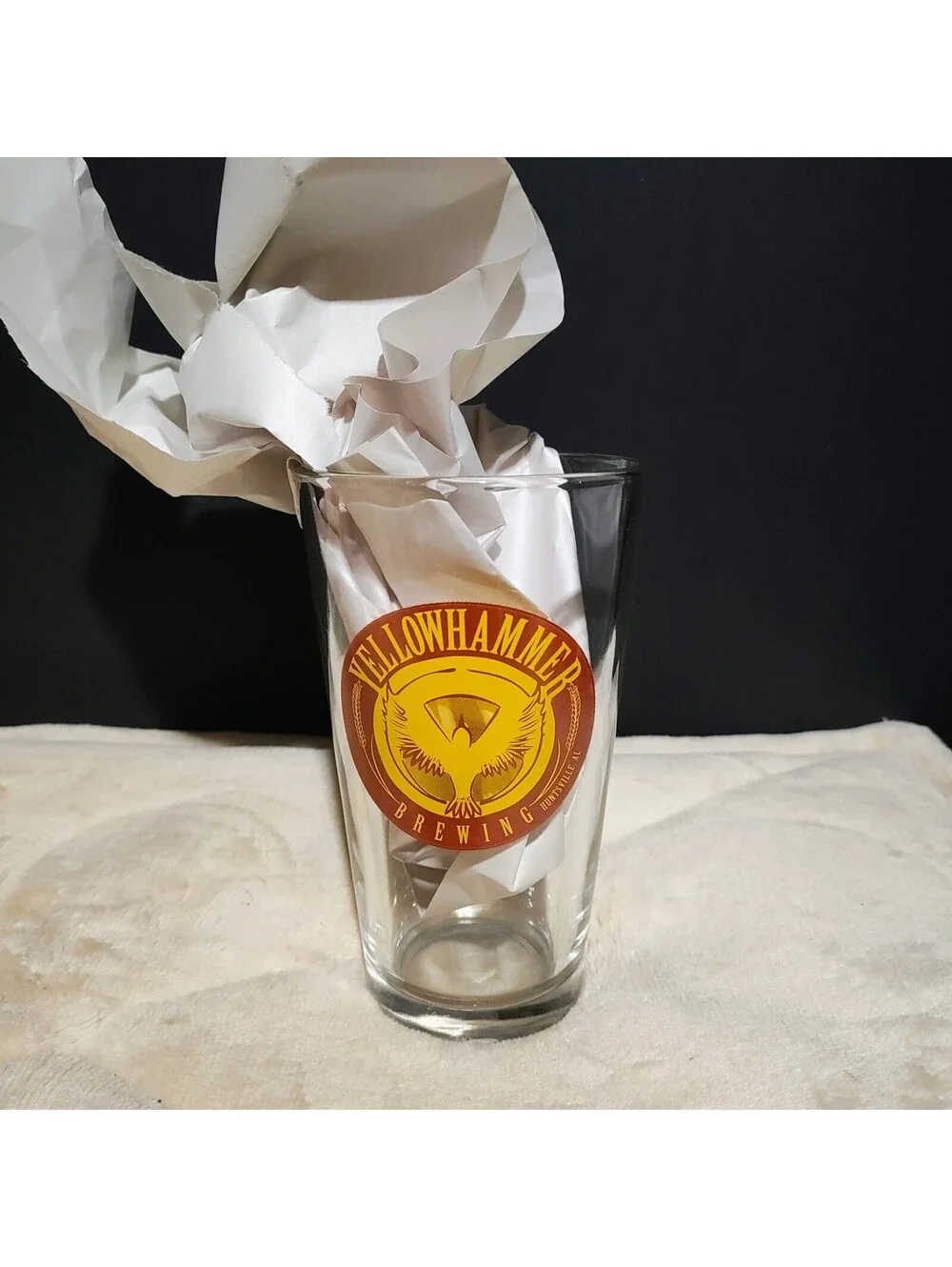 YELLOWHAMMER BREWING CO Beer Pint Glass Huntsville Alabama Craft Brewery
